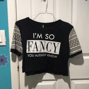 Cropped graphic T-shirt